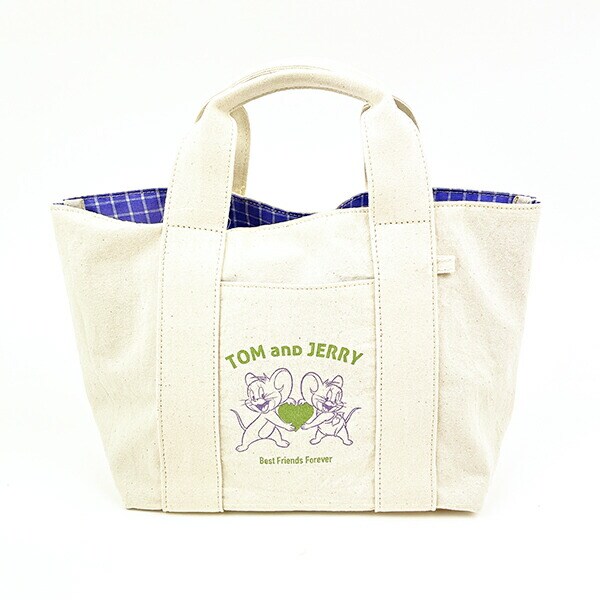 トムとジェリー バースデートートバッグ(パープル) ランチ トムジェリ