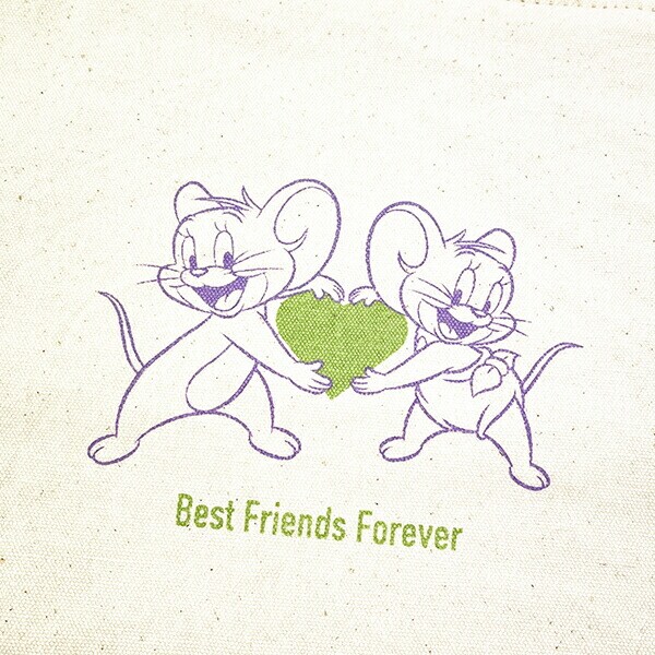 トムとジェリー バースデー巾着ポーチ(パープル) ランチ トムジェリ