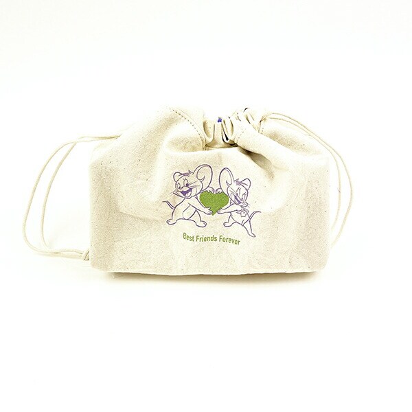 トムとジェリー バースデー巾着ポーチ(パープル) ランチ トムジェリ