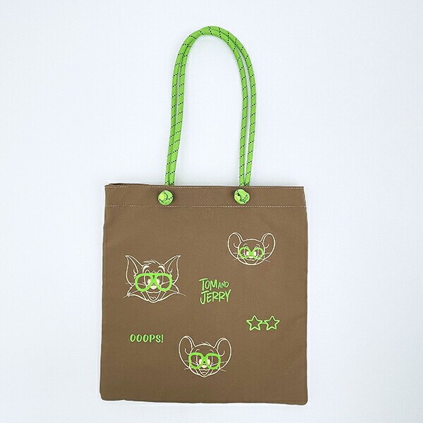 トムとジェリー サングラストートバッグ (ベージュ)