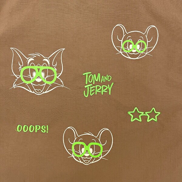 トムとジェリー サングラストートバッグ (ベージュ)