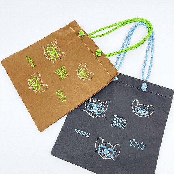 トムとジェリー サングラストートバッグ (ベージュ)