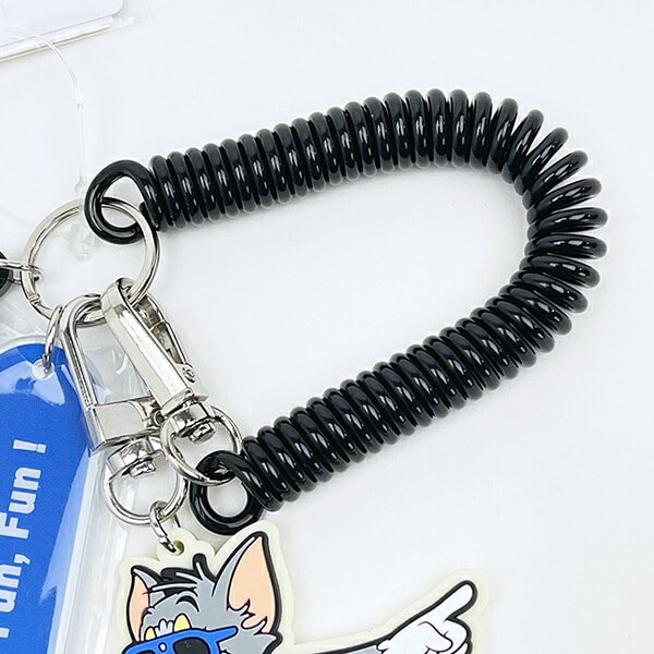 トムとジェリー トム サングラスコイルストラップ キーホルダー