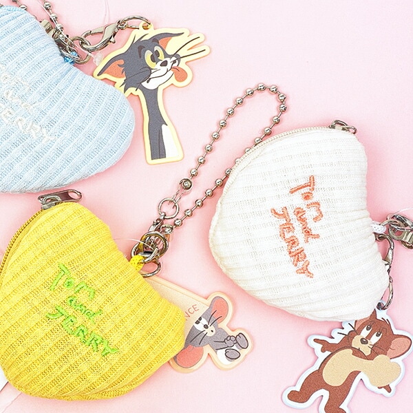 トムとジェリー ジェリー チアフルハートポーチチャーム キーホルダー トムジェリ