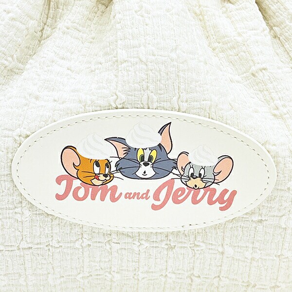 トムとジェリ― 巾着ミニトートバッグ ホイップ アイボリー トムジェリ
