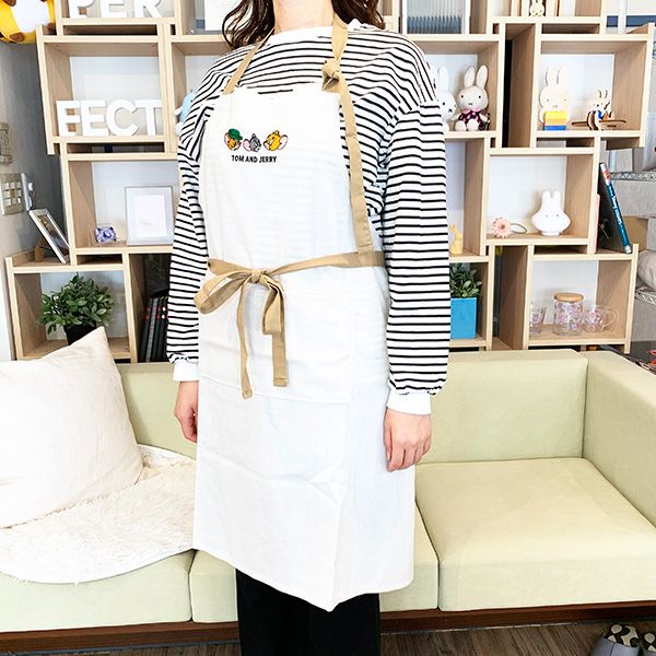 トムとジェリー タイニークラブ エプロン キッチン 料理 アイボリー