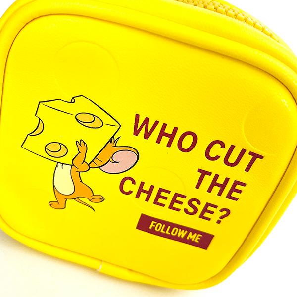 トムとジェリー ジェリー Cheeseスクエアポーチ （レッド）