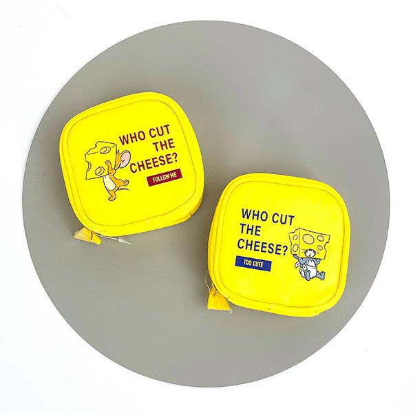 トムとジェリー ジェリー Cheeseスクエアポーチ （レッド）
