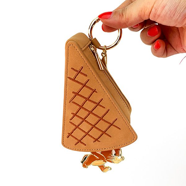 トムとジェリー アイスコーン ポーチ チャーム 小物入れ キーホルダー コインケース 化粧品入れ 学校 オフィス