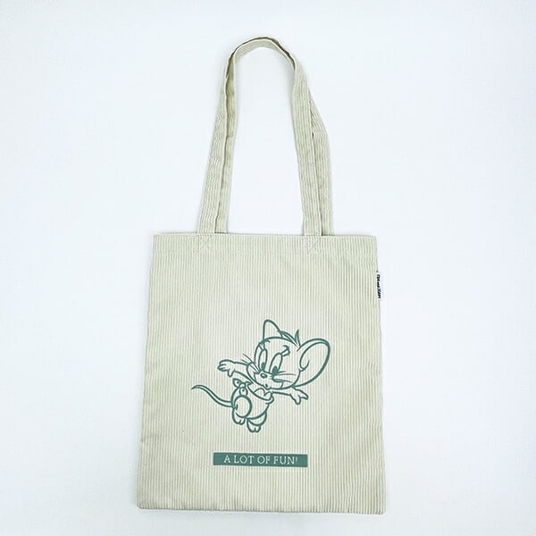 トムとジェリー (タフィー) フロッキー配色トートバッグ トムジェリ