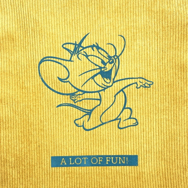 トムとジェリー (ジェリー) フロッキー配色トートバッグ トムジェリ