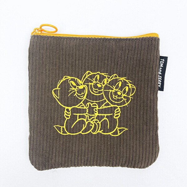 トムとジェリー (3匹の子猫) フロッキー配色フラットポーチ トムジェリ