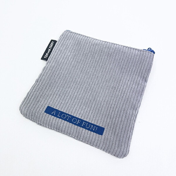 トムとジェリー (トム) フロッキー配色フラットポーチ トムジェリ