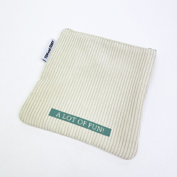 トムとジェリー (タフィー) フロッキー配色フラットポーチ トムジェリ