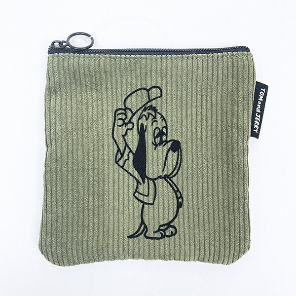 トムとジェリー (ドルーピー) フロッキー配色フラットポーチ トムジェリ