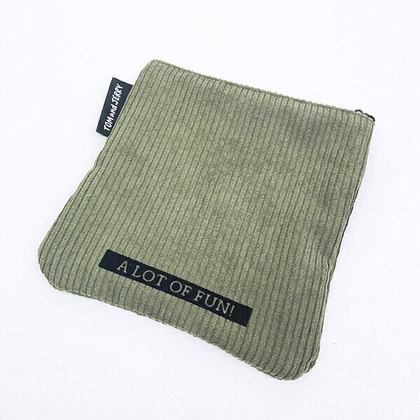 トムとジェリー (ドルーピー) フロッキー配色フラットポーチ トムジェリ