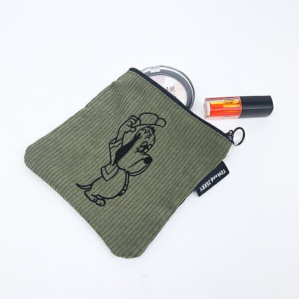 トムとジェリー (ドルーピー) フロッキー配色フラットポーチ トムジェリ