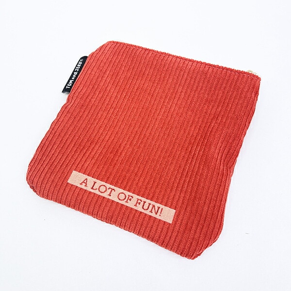 トムとジェリー (ペコスおじさん) フロッキー配色フラットポーチ トムジェリ