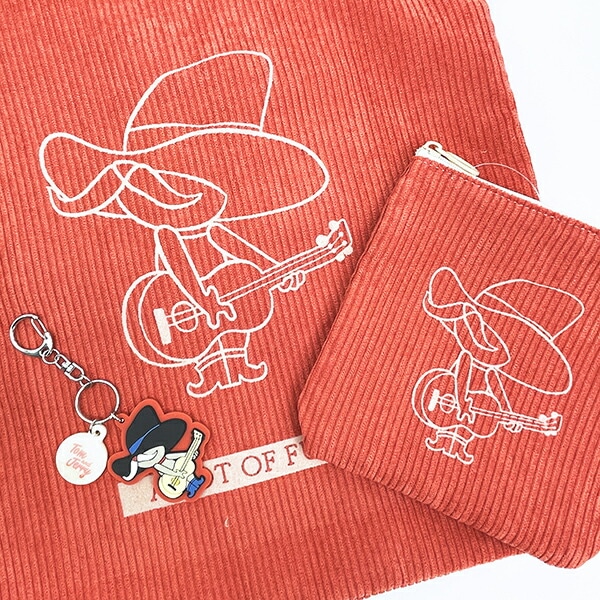 トムとジェリー (ペコスおじさん) フロッキー配色フラットポーチ トムジェリ