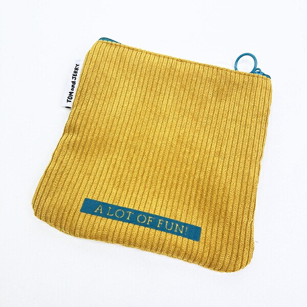 トムとジェリー (ジェリー) フロッキー配色フラットポーチ トムジェリ