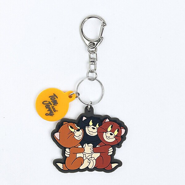 トムとジェリー (3匹の子猫) 配色ラバーチャーム キーホルダー トムジェリ