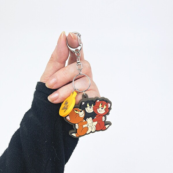 トムとジェリー (3匹の子猫) 配色ラバーチャーム キーホルダー トムジェリ