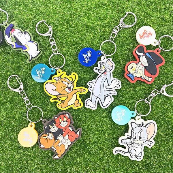 トムとジェリー (3匹の子猫) 配色ラバーチャーム キーホルダー トムジェリ