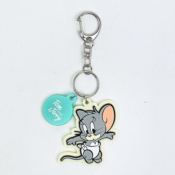トムとジェリー (タフィー) 配色ラバーチャーム キーホルダー トムジェリ