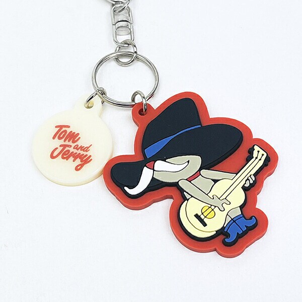 トムとジェリー (ペコスおじさん) 配色ラバーチャーム キーホルダー トムジェリ