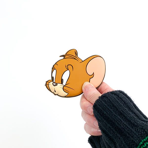 トムとジェリー タイニークラブ ラバーミラー BR ブラウン ジェリー メイク 手鏡