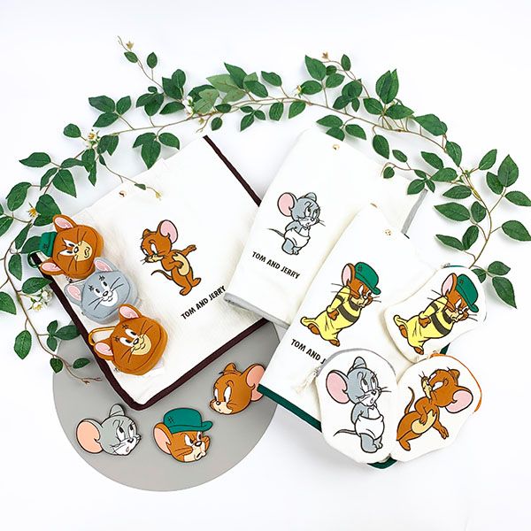 トムとジェリー タイニークラブ ラバーミラー BR ブラウン ジェリー メイク 手鏡