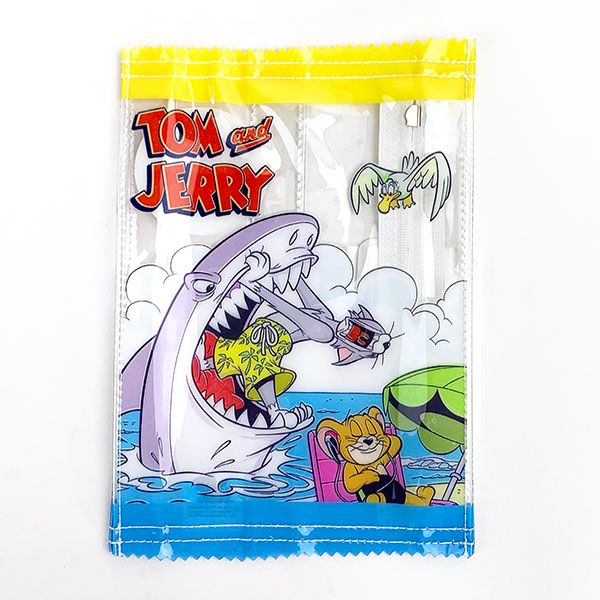 トムとジェリー ポスタープリント PVCポーチ イエロー ポーチ 小物入れ アウトドア 学校 オフィス