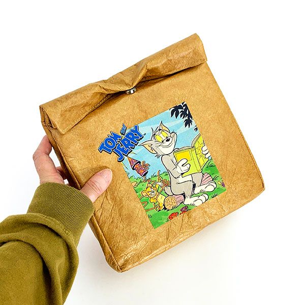 トムとジェリー ポスタープリント クラフトバッグ ブルー バッグ ランチ アウトドア 学校 オフィス