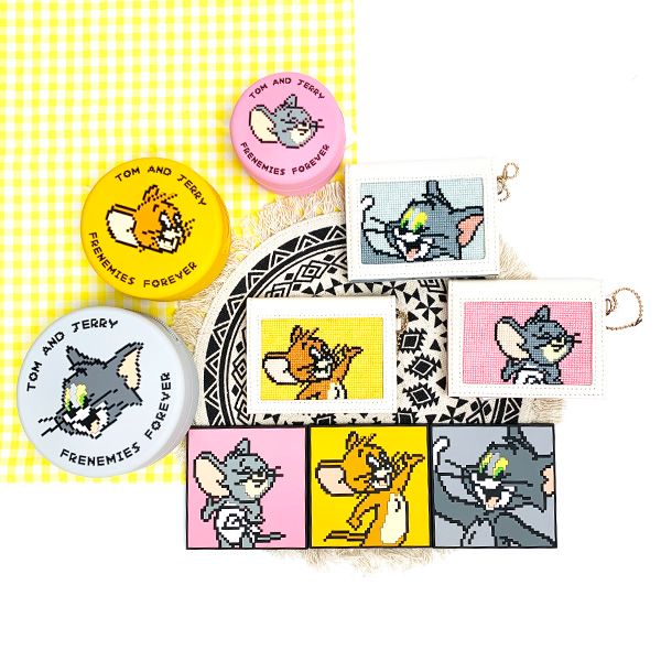 トムとジェリー ジェリー シリコンポーチ ピクセル YE 小物入れ イエロー