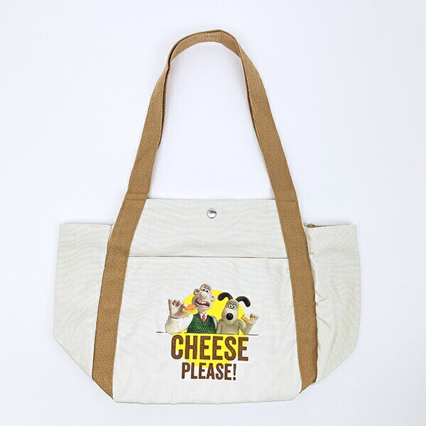 ウォレスとグルミット ラウンドボトムバッグ (ベージュ)