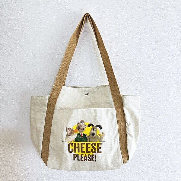 ウォレスとグルミット ラウンドボトムバッグ (ベージュ)