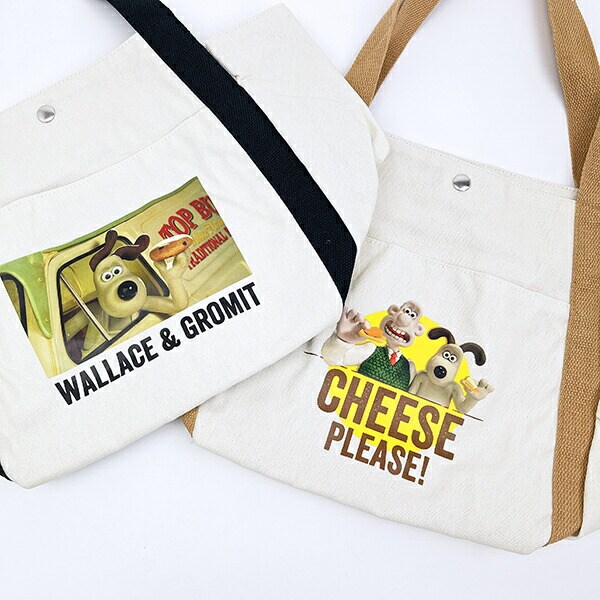 ウォレスとグルミット ラウンドボトムバッグ (ベージュ)