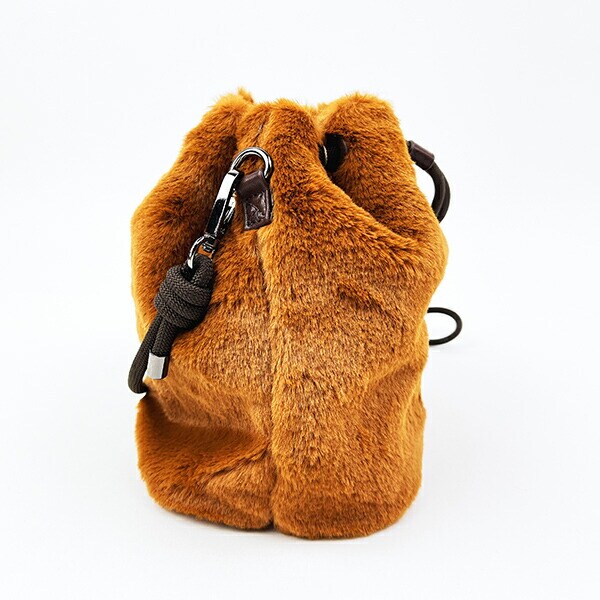 グレムリン ファー巾着ショルダーバッグ ブラウン ACCOMMODE アコモデ