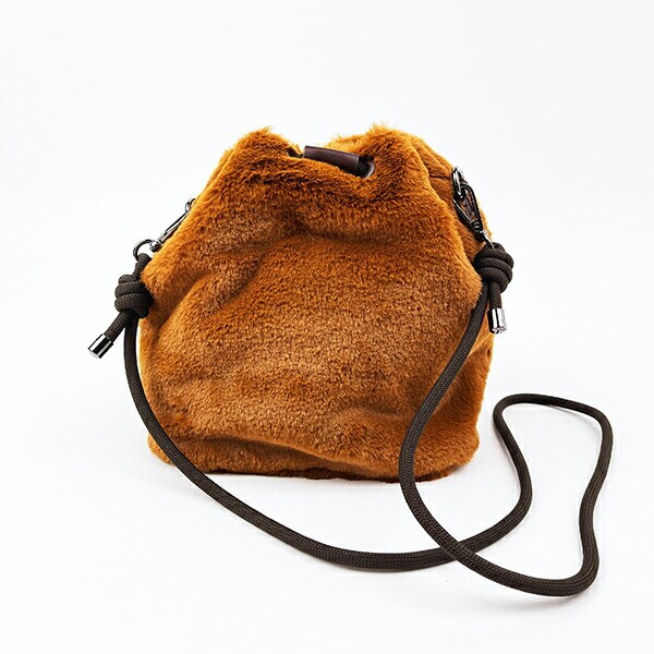 グレムリン ファー巾着ショルダーバッグ ブラウン ACCOMMODE アコモデ