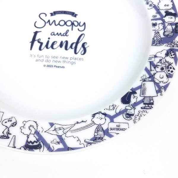 スヌーピー プレート ブルー ALL PEANUTS 2 日本製 SNOOPY