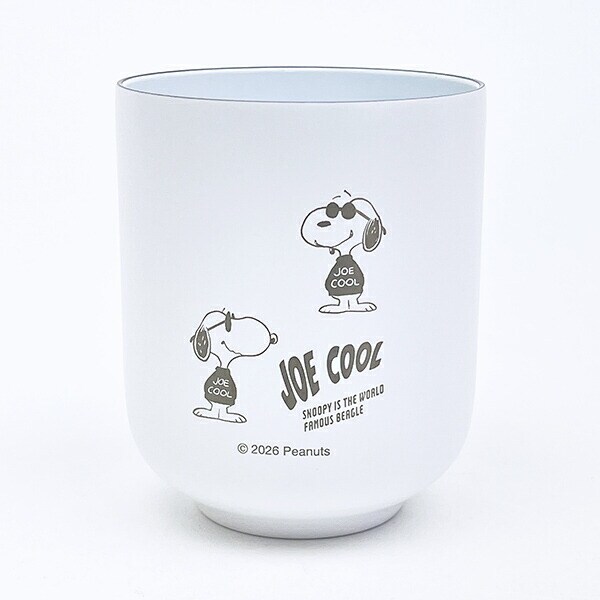 スヌーピー ジョークール ステンレス湯のみ ホワイト モノトーン コップ SNOOPY