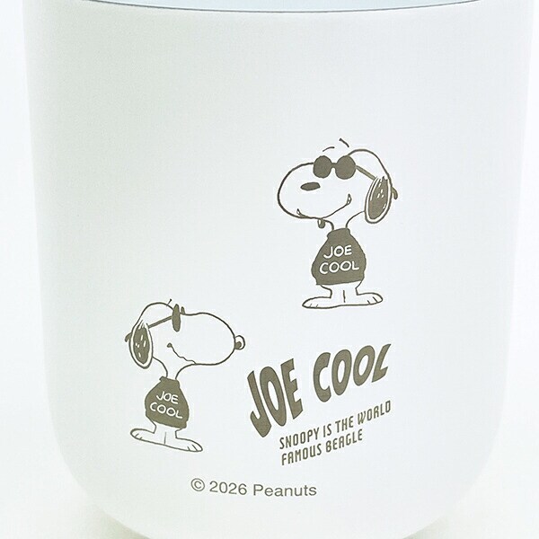 スヌーピー ジョークール ステンレス湯のみ ホワイト モノトーン コップ SNOOPY