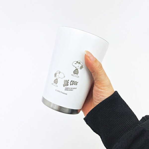スヌーピー ジョークール ステンレスタンブラー ホワイト モノトーン コップ SNOOPY