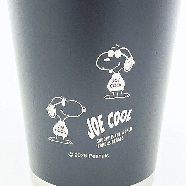 スヌーピー ジョークール ステンレスタンブラー ブラック モノトーン コップ SNOOPY