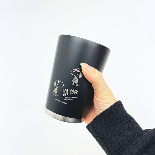 スヌーピー ジョークール ステンレスタンブラー ブラック モノトーン コップ SNOOPY