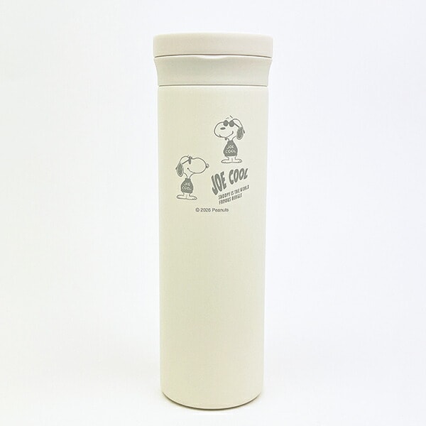 スヌーピー ジョークール ハンドル付ステンレスボトル【500ml】 ホワイト モノトーン 水筒 SNOOPY