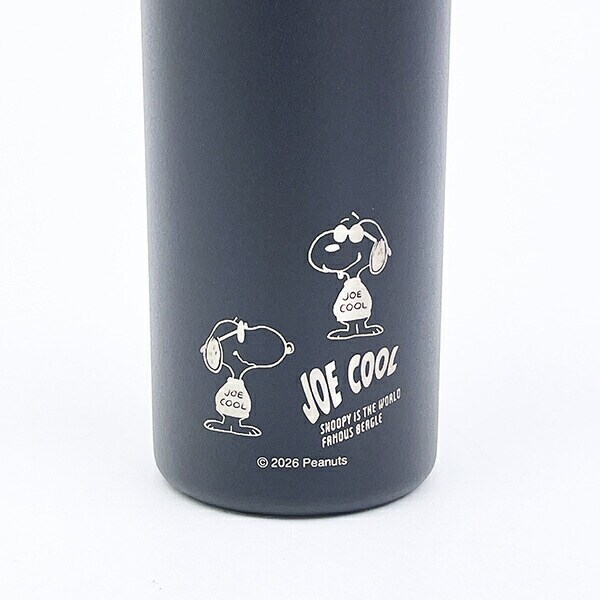 スヌーピー ジョークール ハンドル付ステンレスボトル【500ml】 ブラック モノトーン 水筒 SNOOPY