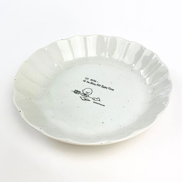 スヌーピー 輪花型 皿 l スヌーピー プレート ランチ  白 グッズ