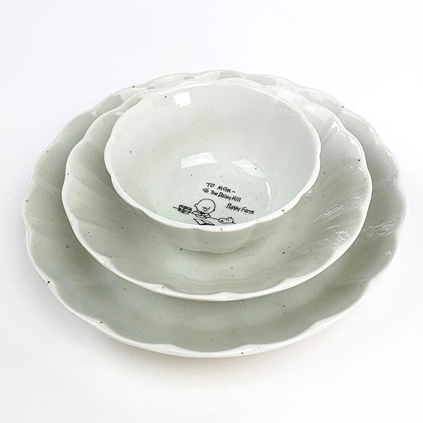 スヌーピー 輪花型 皿 l スヌーピー プレート ランチ  白 グッズ