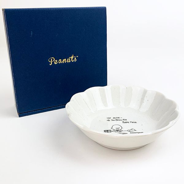 peanuts スヌーピー 輪花型 皿  食器 お皿 取り皿 ホワイト グッズ 日本製